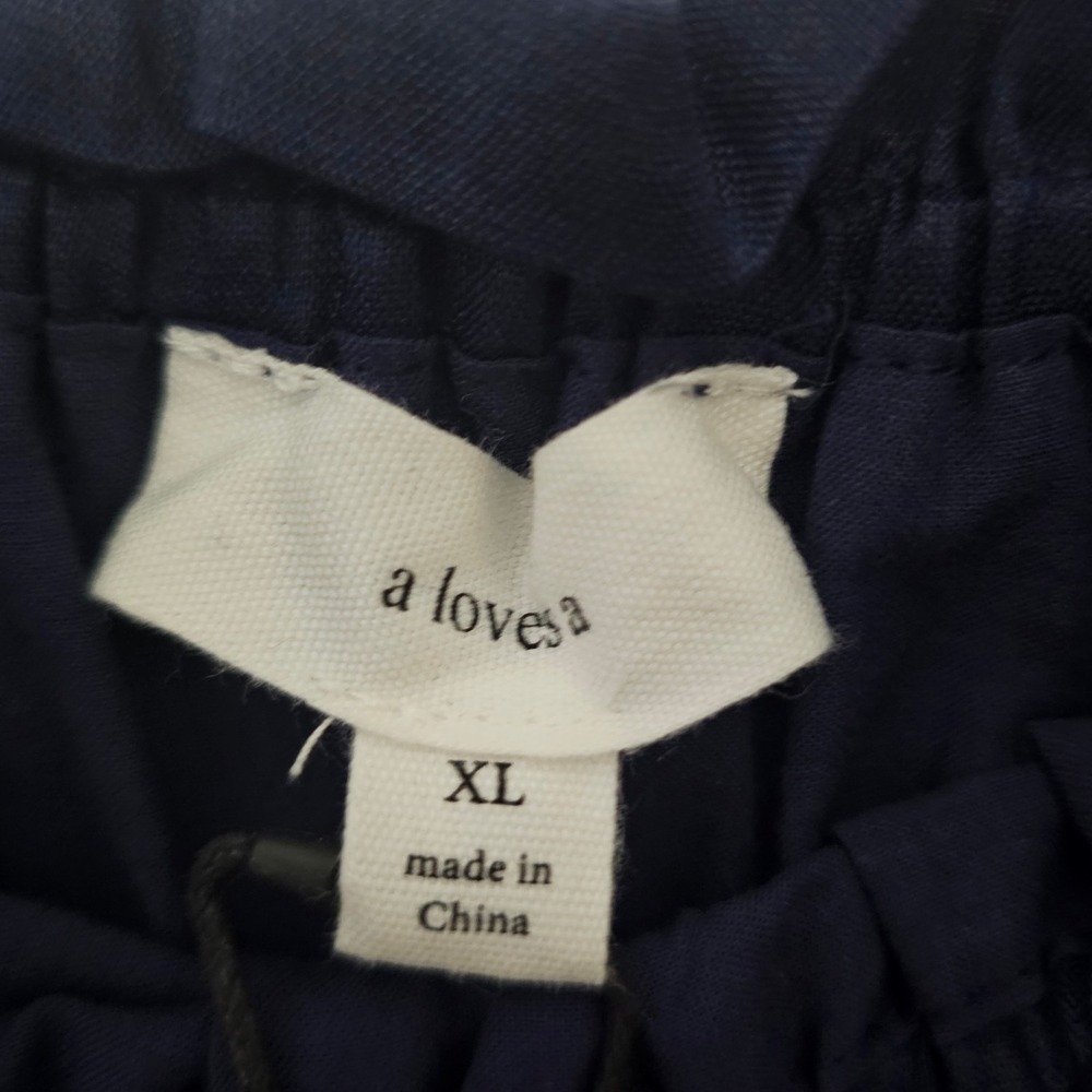 A Loves A Dress XL Fits 16 Blue Babydoll Smocked Sleeveless Adjust Strap 511326 - Picture 8 of 13